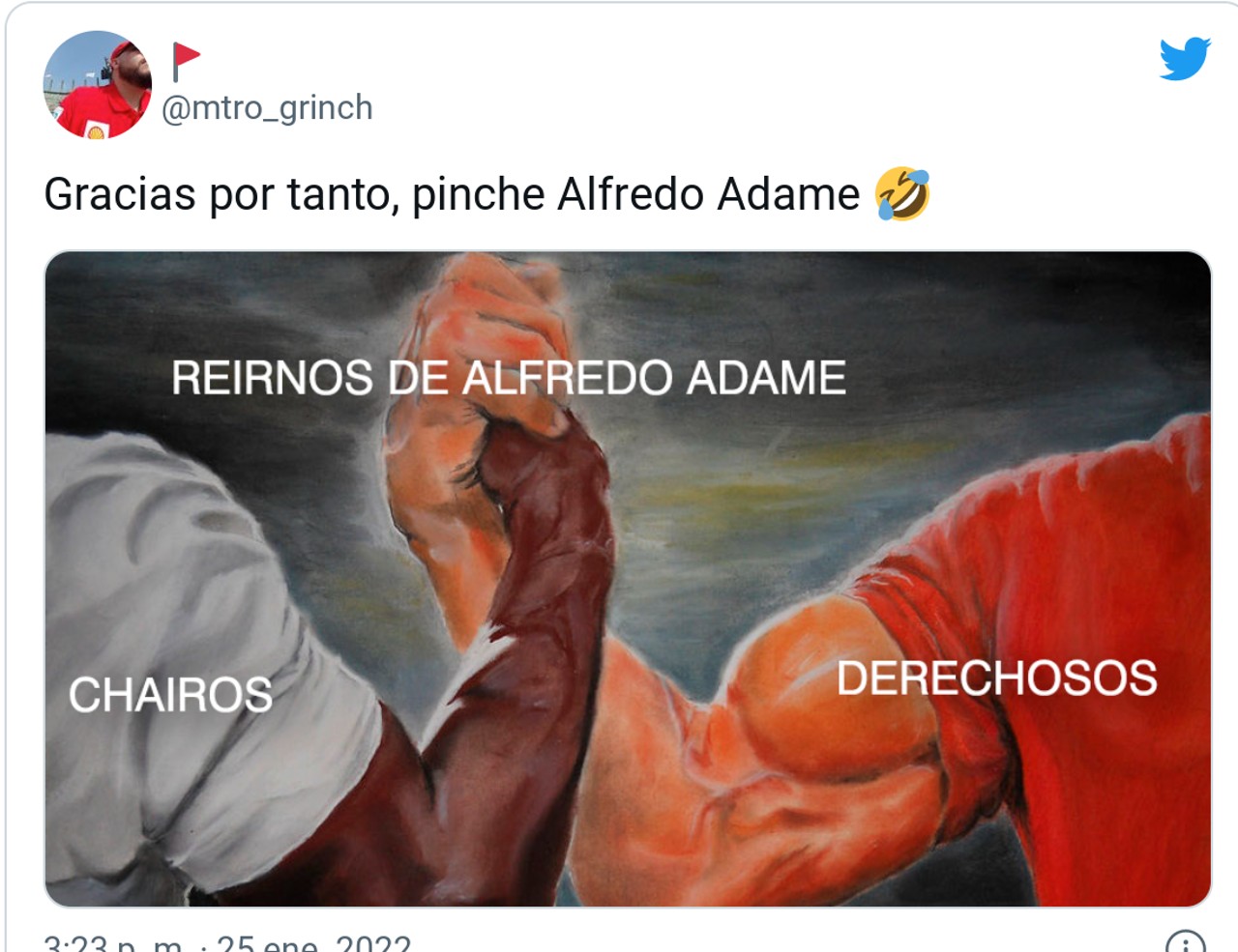 alfredo adame memes pelea chairos derechos