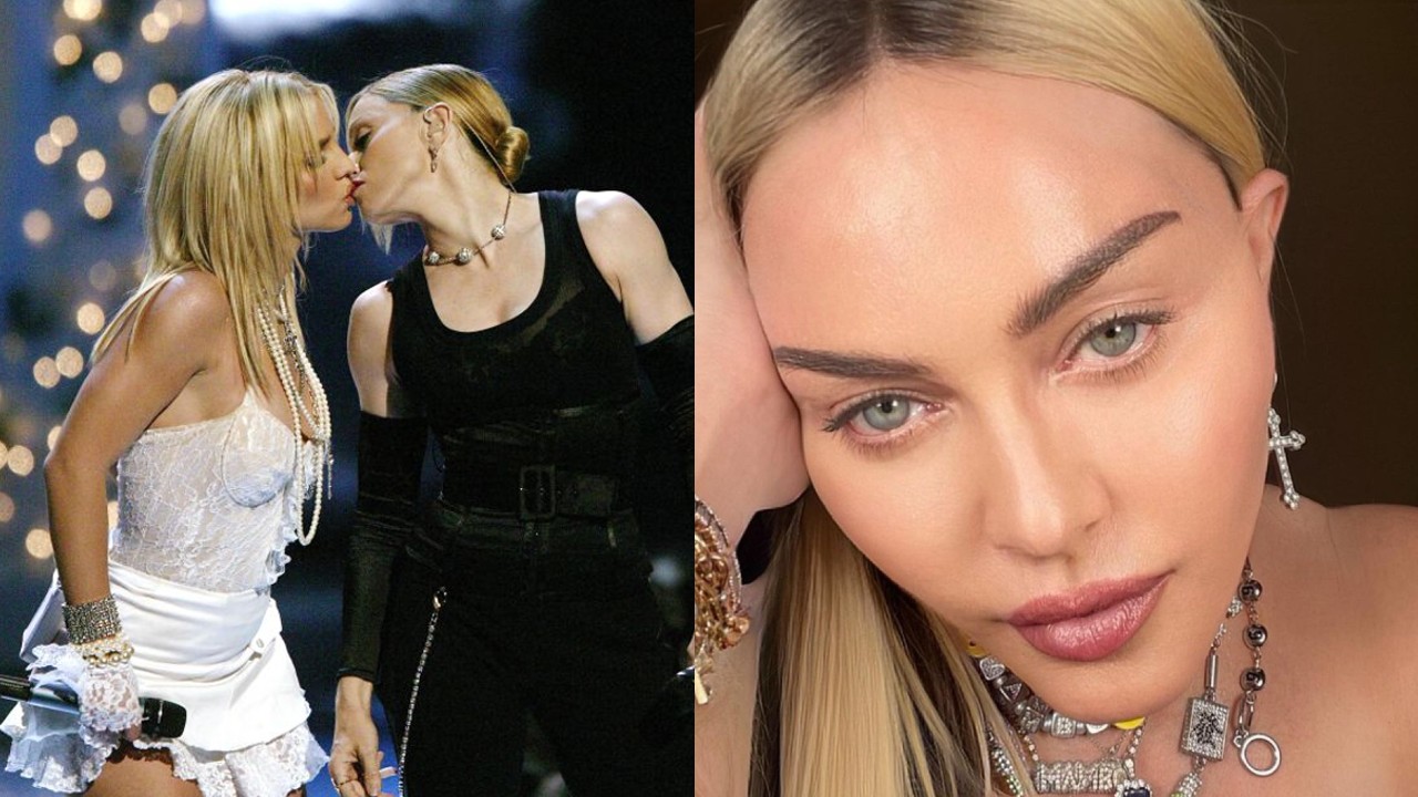 britney spears beso madonna