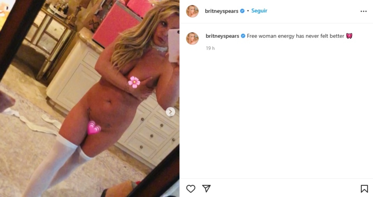 Britney Spears posa sin nada libertad