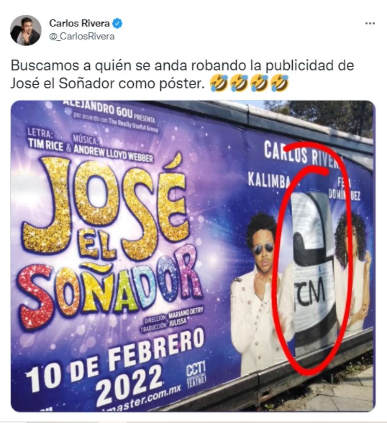 Carlos Rivera robo espectaculares cara posters