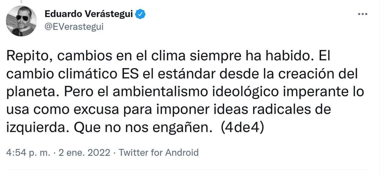 eduardo verastegui cambio climatico