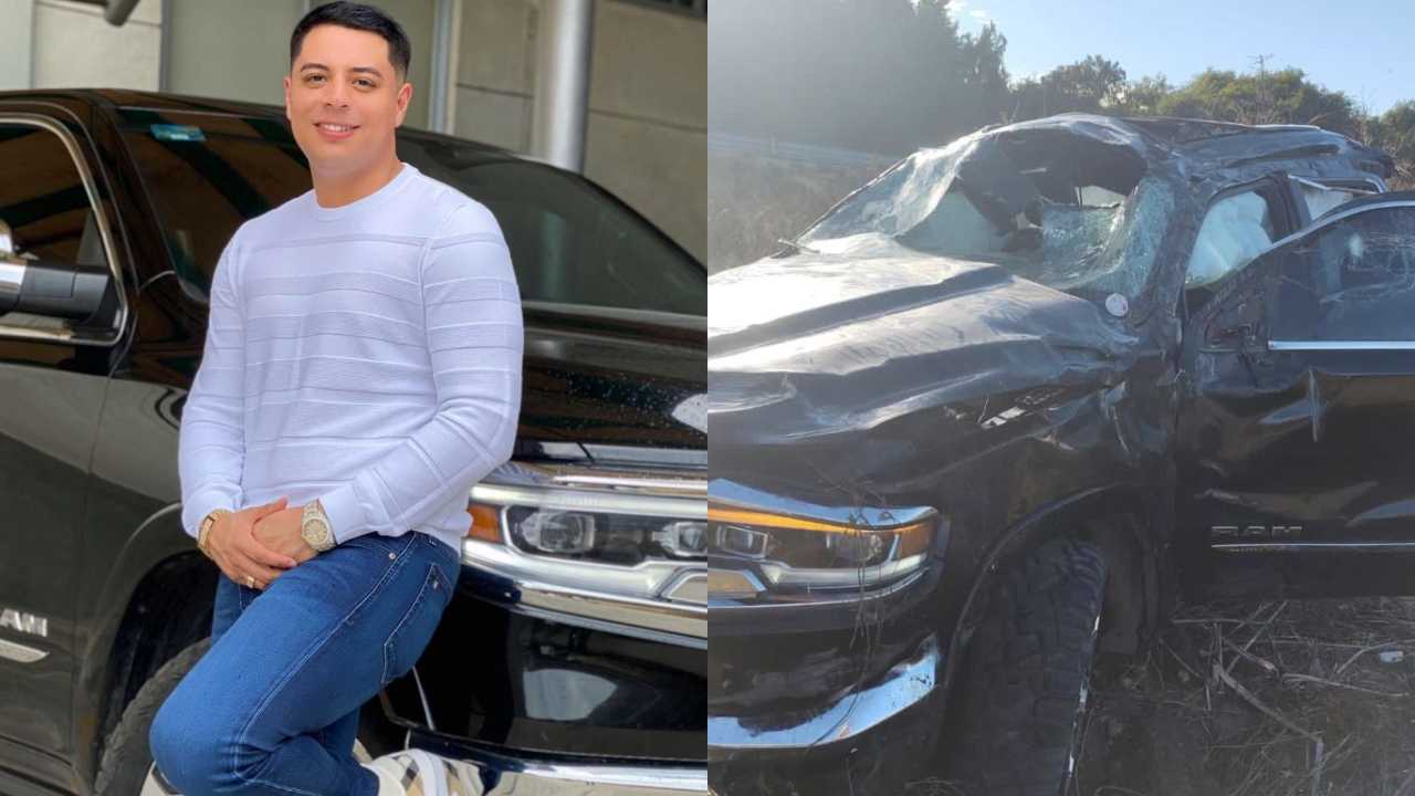 Eduin Caz sufre grave accidente automovilístico