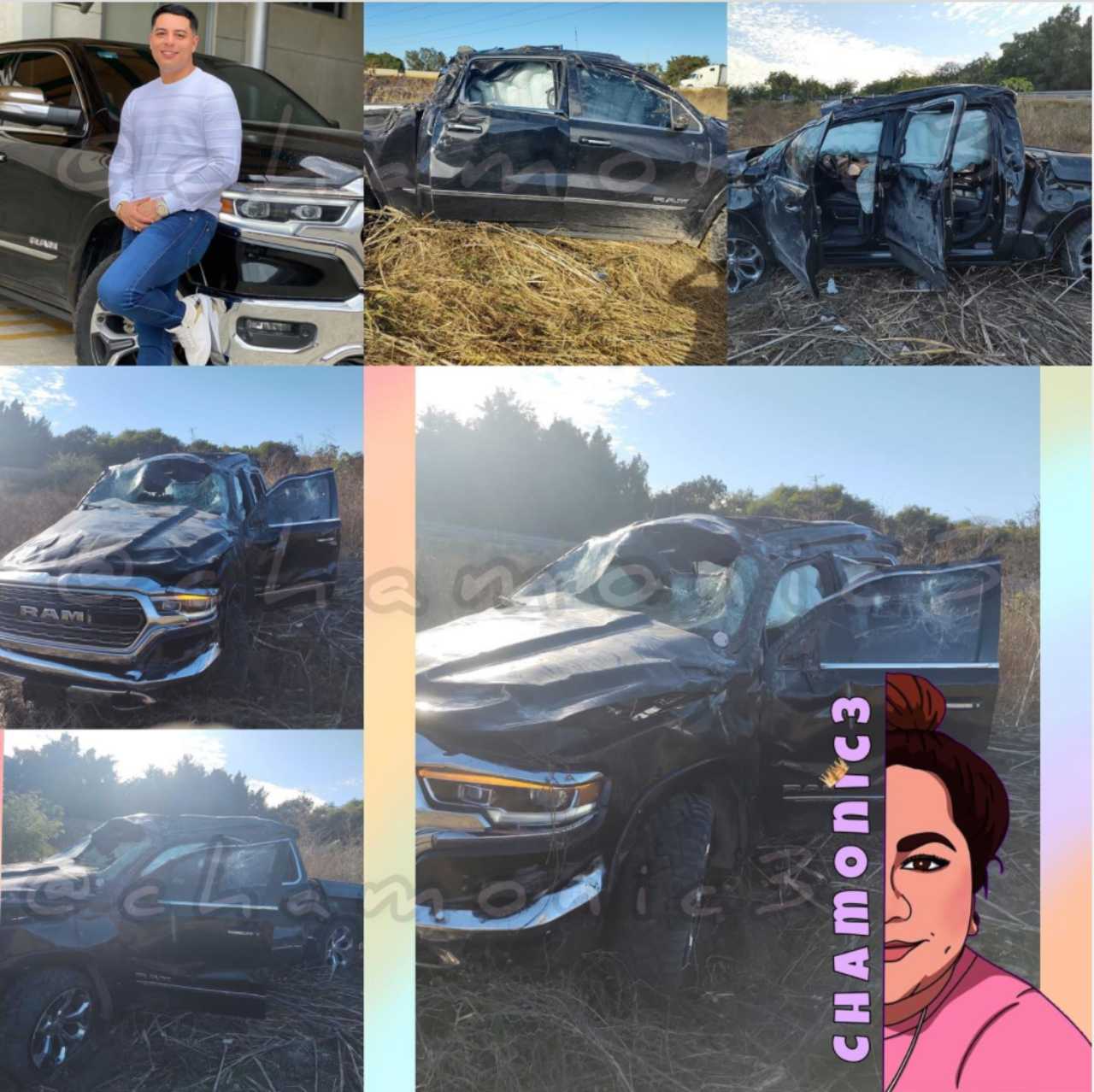 Eduin Caz de Grupo Firme sufre accidente automovilístico