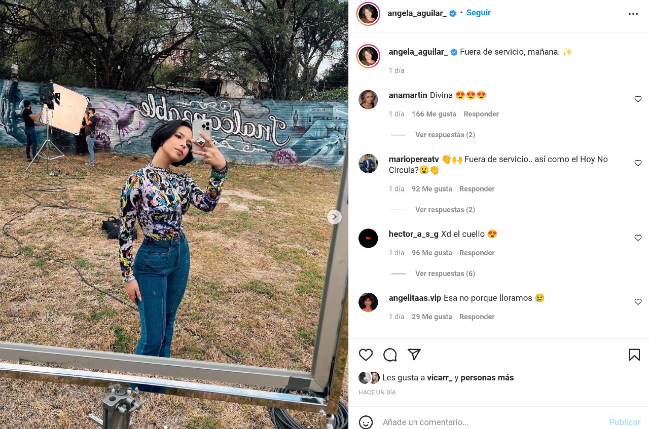 angela aguilar mensaje retiro