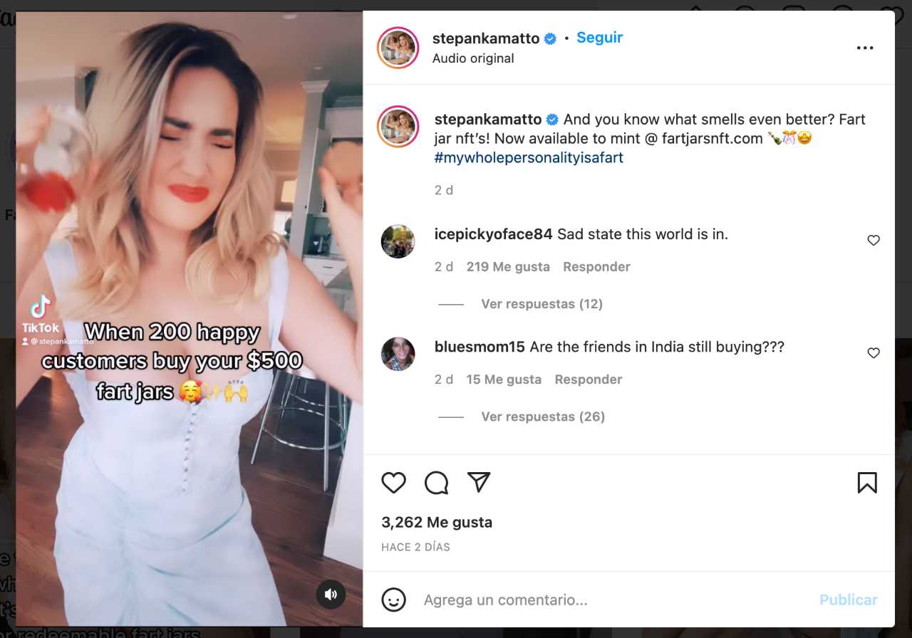 Influencer que vende pedos termina en el hospital por exceso de gases