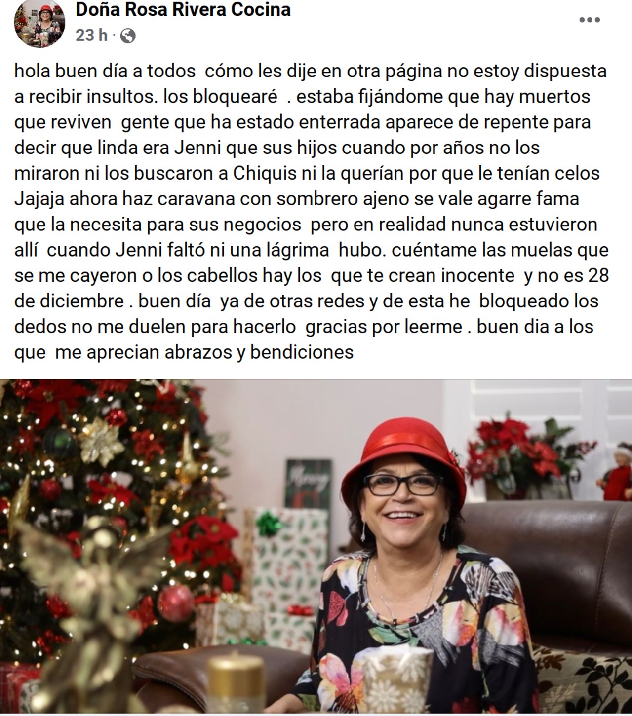 mensaje madre jenni rivera