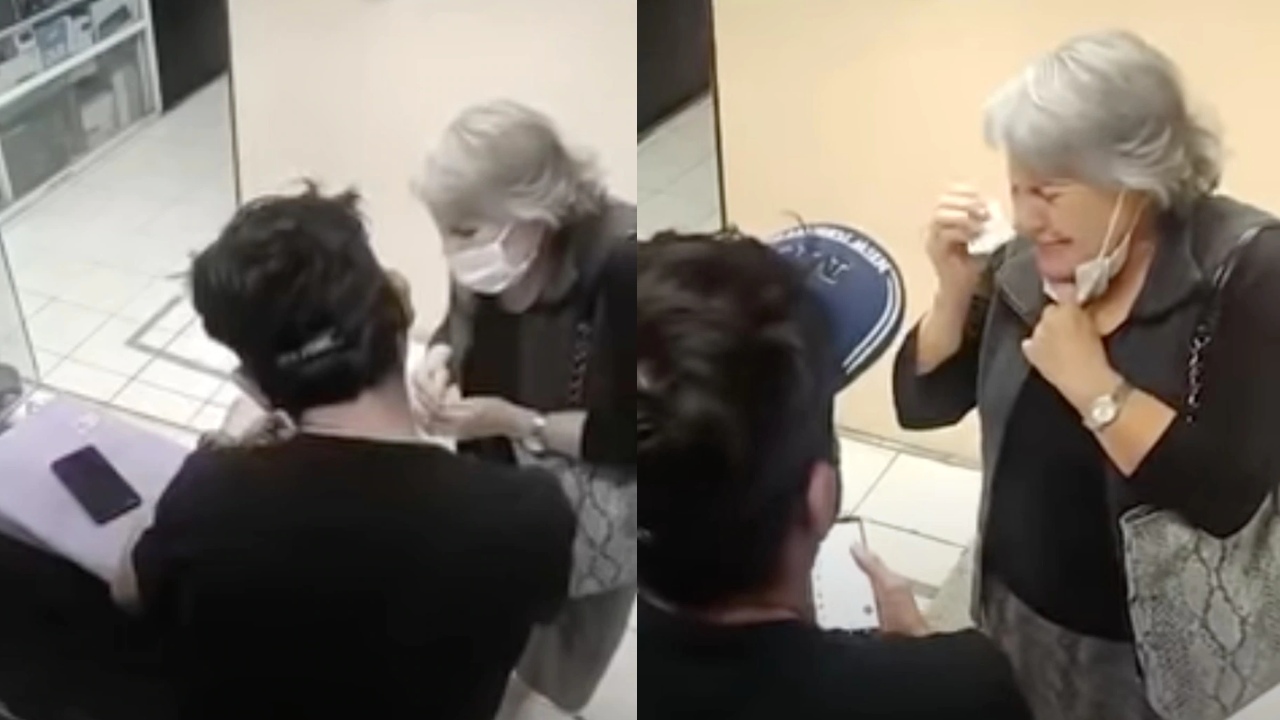 Abuelita lleva reparar celular llamadas familia