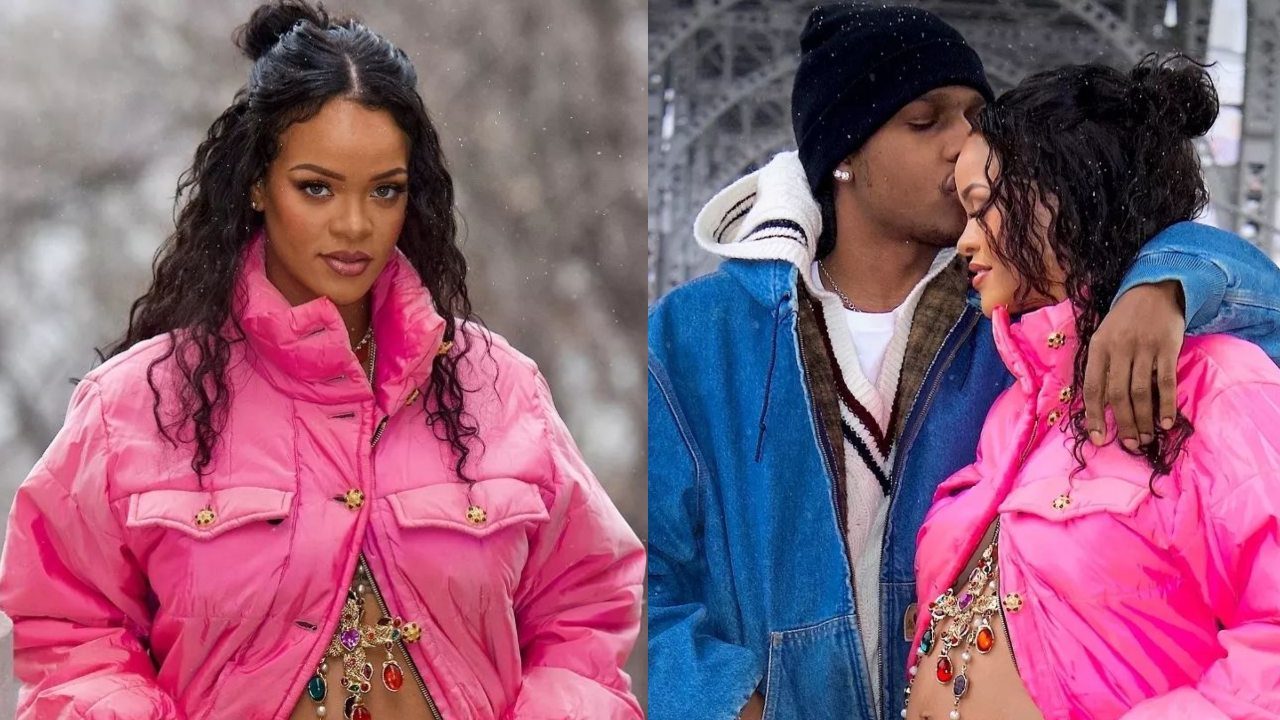 Rihanna embarazada pancita Asap Rocky pareja