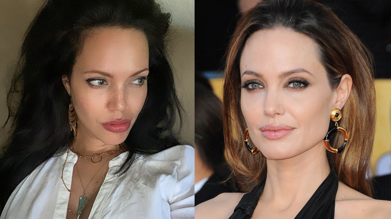 Tiktoker Angelina Jolie identica videos igual
