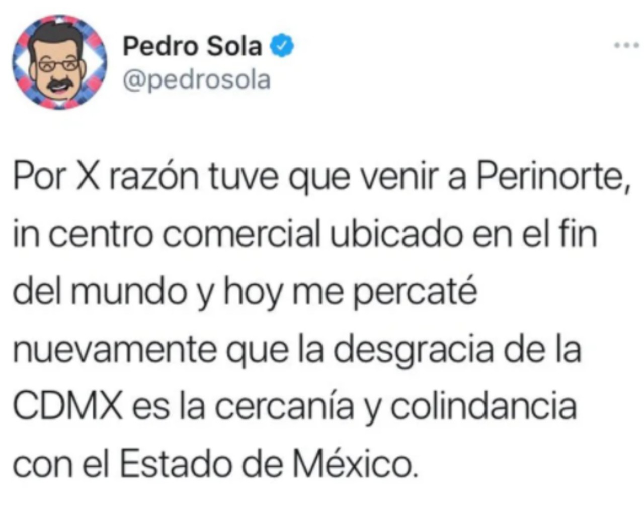 tweet pedro sola edomex clasista