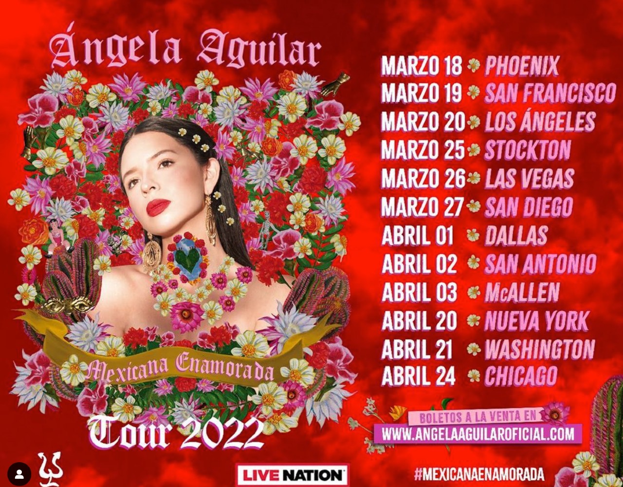 mexicana enamorada tour angela aguilar