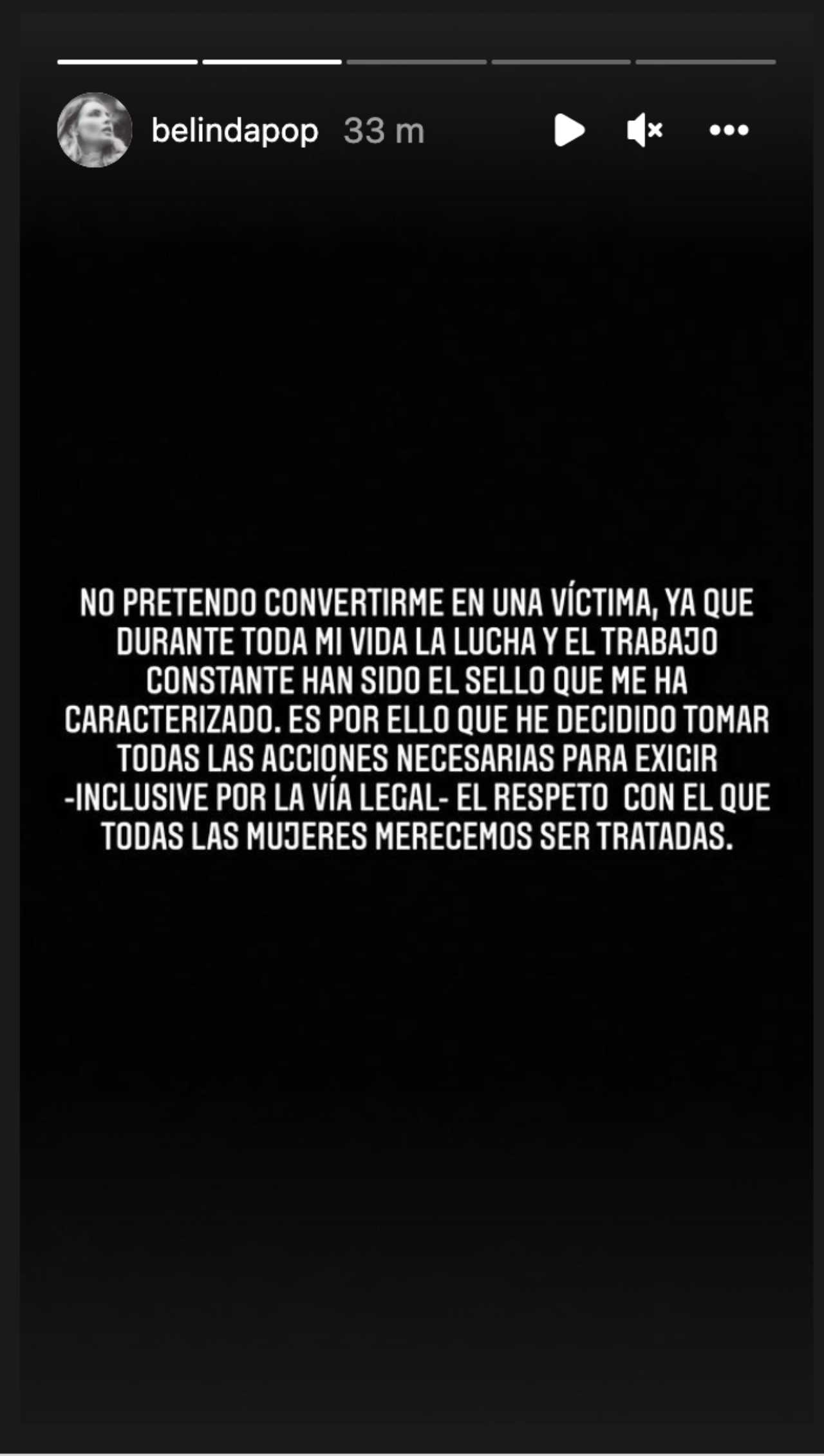 Belinda inicia demandas