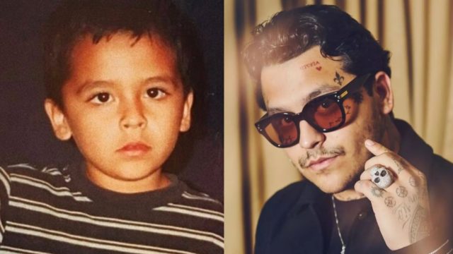 cara Christian Nodal antes ahora tatuajes