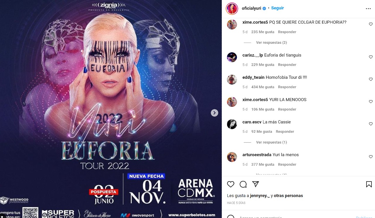 euforia yuro conciertos cancelados