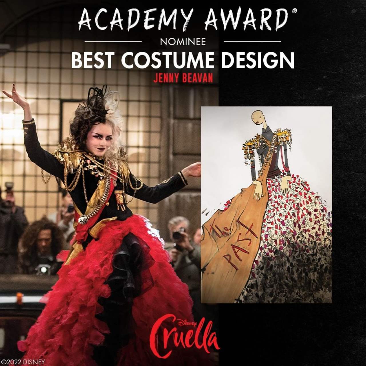 nominados oscar 2022 cruella vestuario pelicula