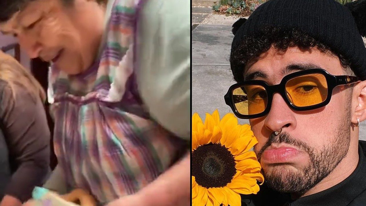 abuelita tierna nuieta concierto bad bunny