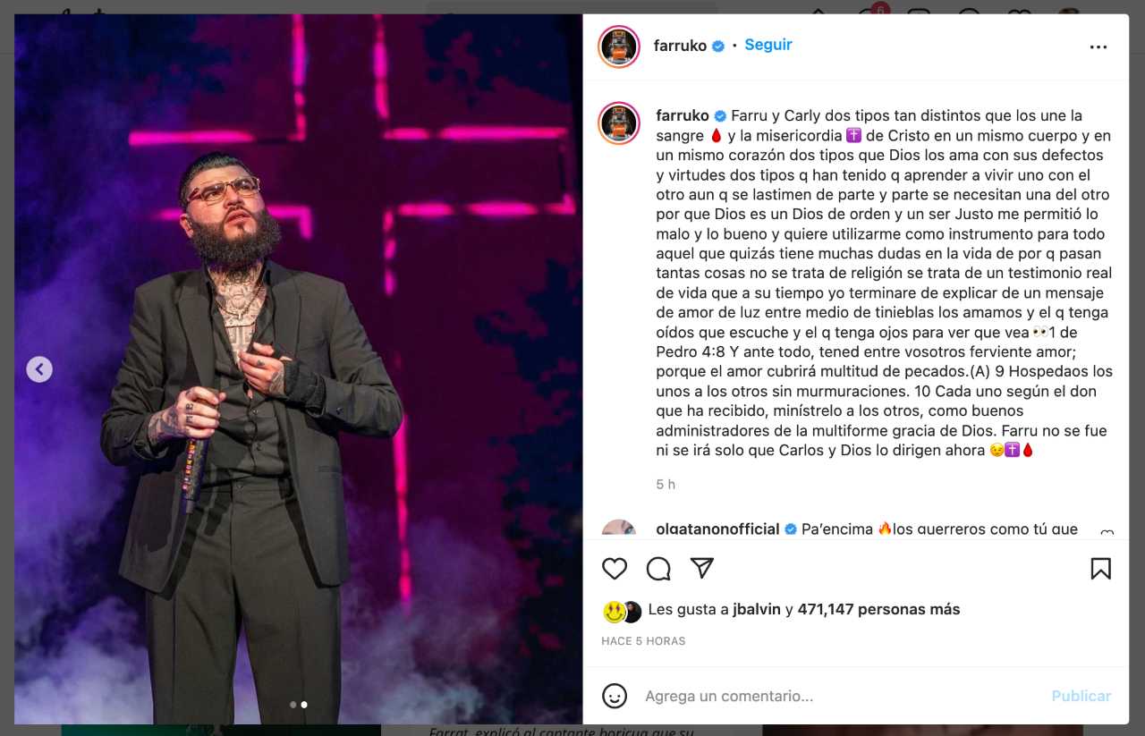 Farruko se convierte en plena misa