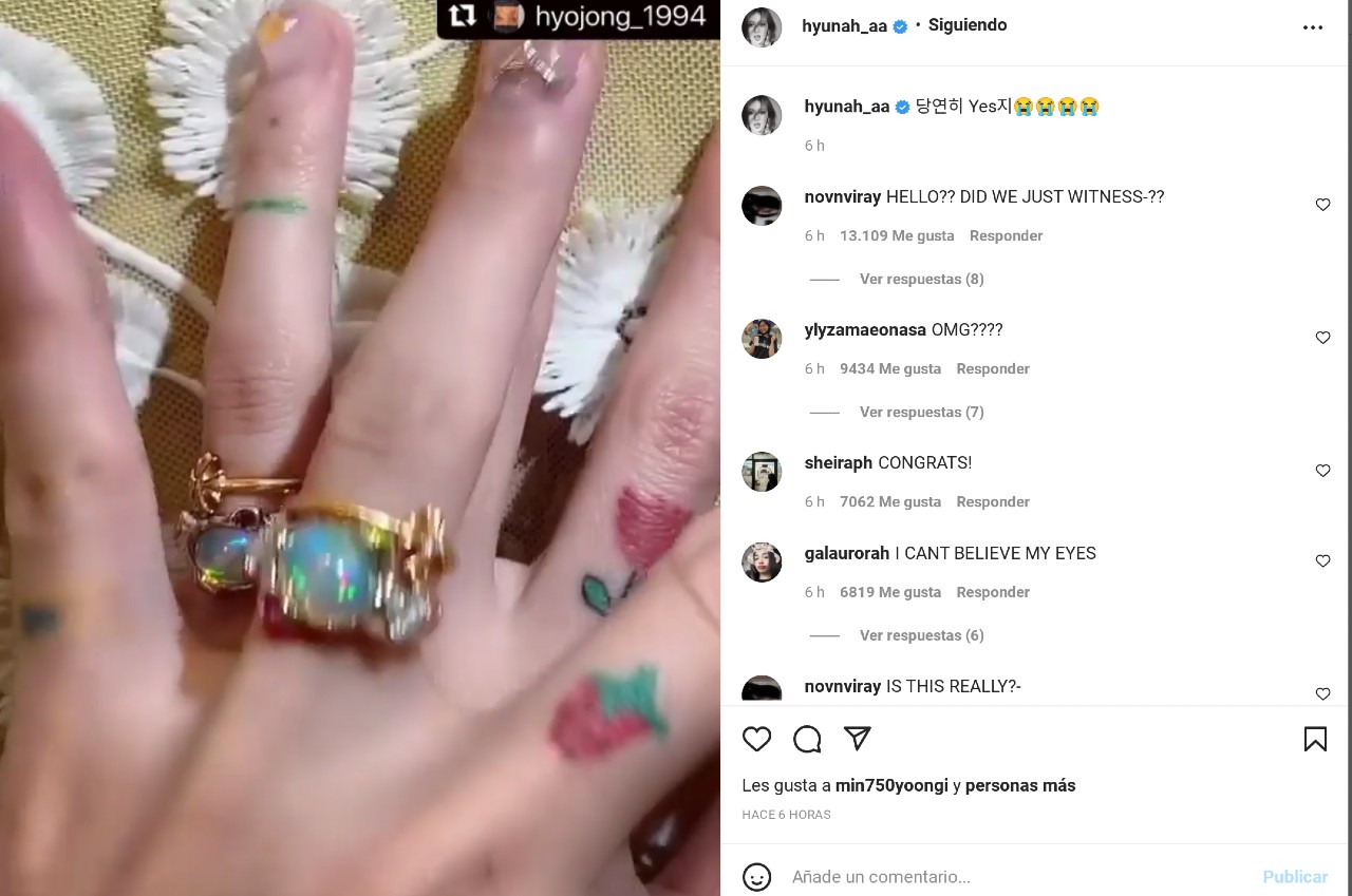 hyuna dawn album juntos boda compromiso anillos