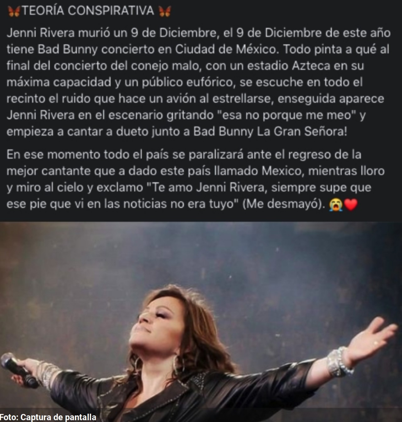teoria conspirativa jenni rivera bad bunny