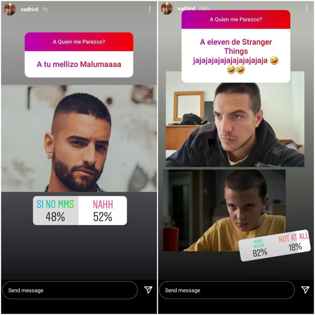 Vadhir Derbez se parece Maluma rapado