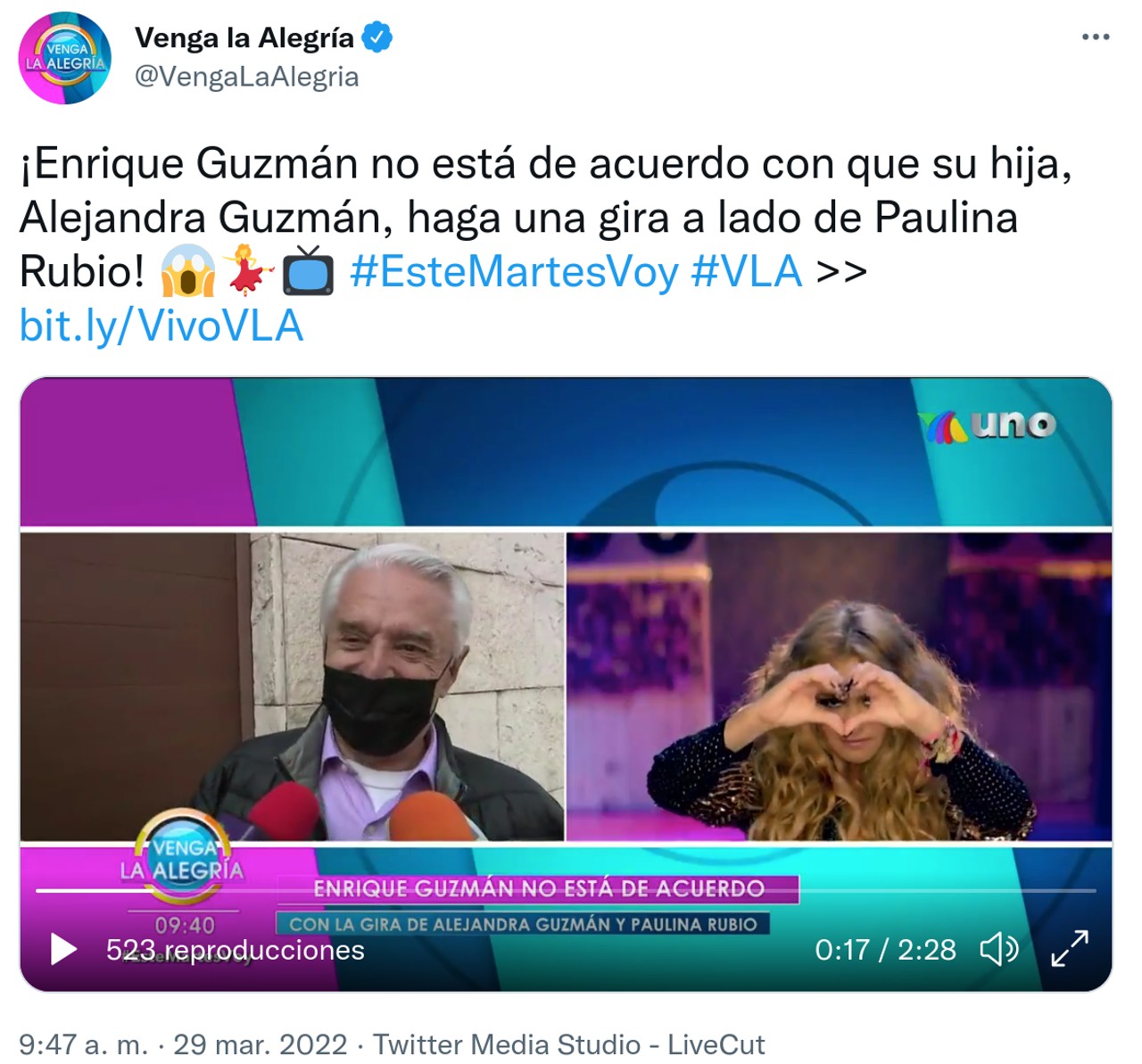 venga la alegria comentarios enrique guzman