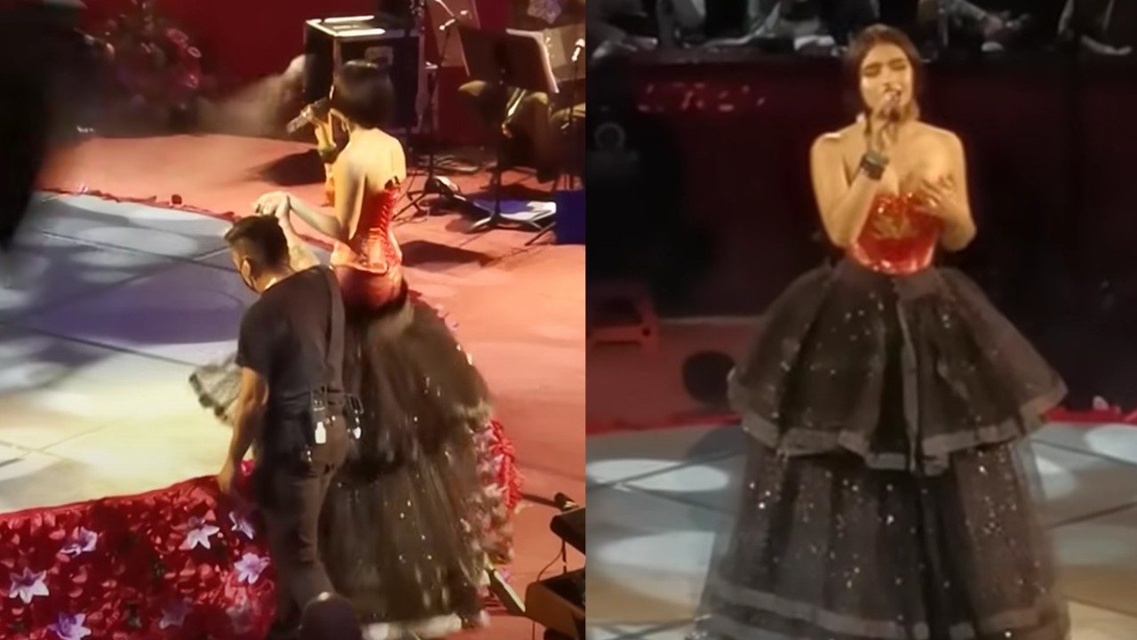 angela aguilar vestido falda