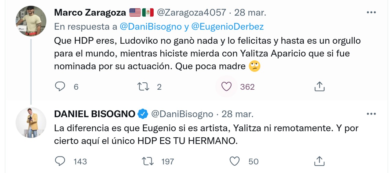 twitter daniel bisogno comentarios
