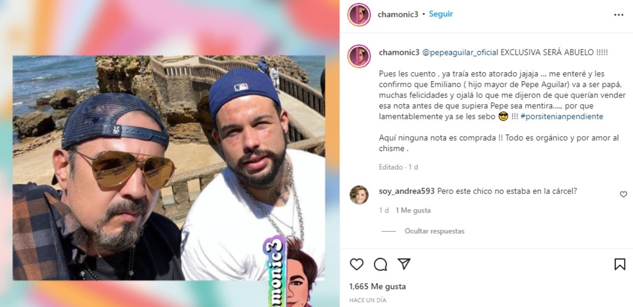 Pepe Aguilar abuelo hijo tendra bebe
