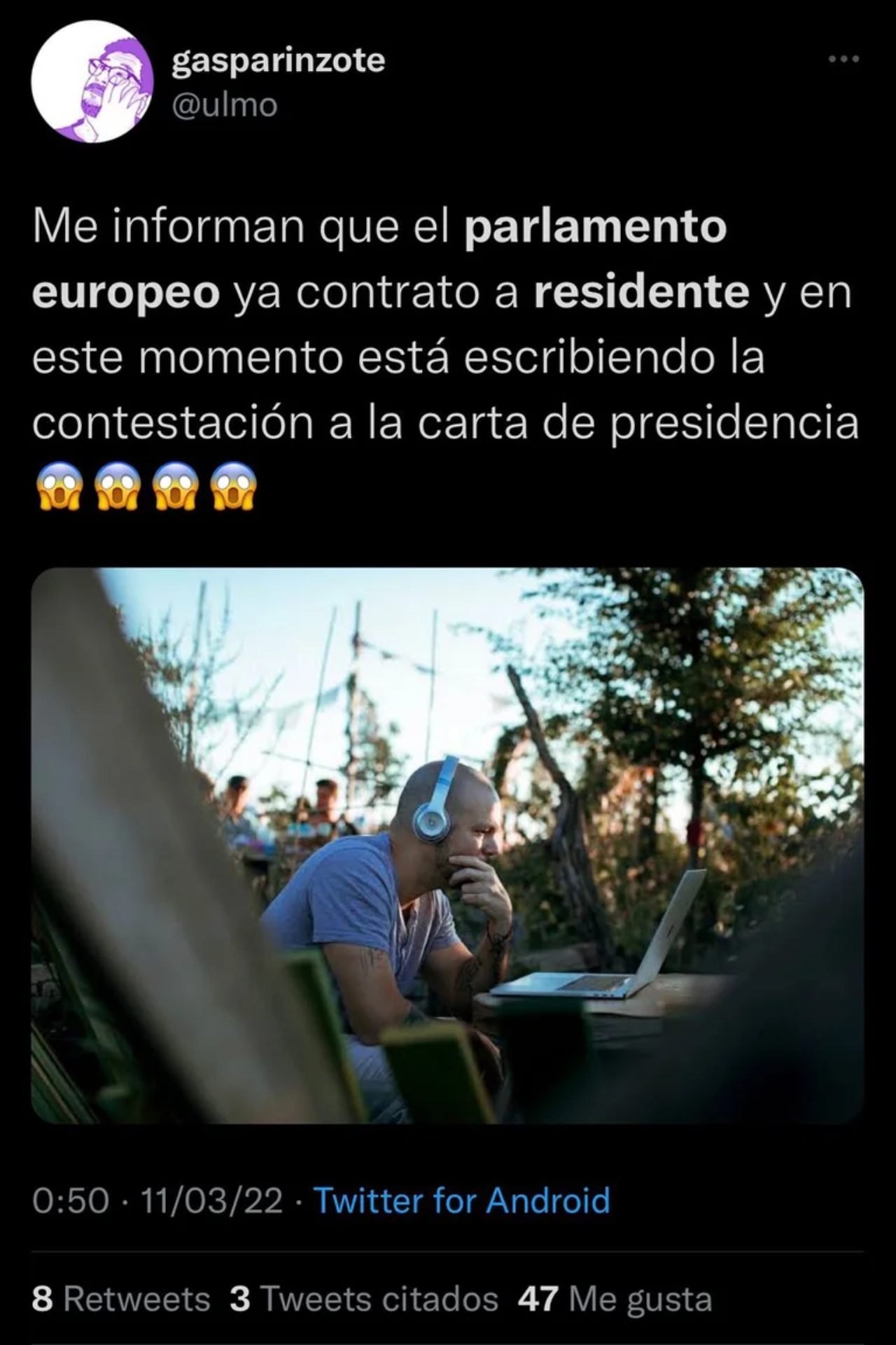 comunicado parlamento europeo