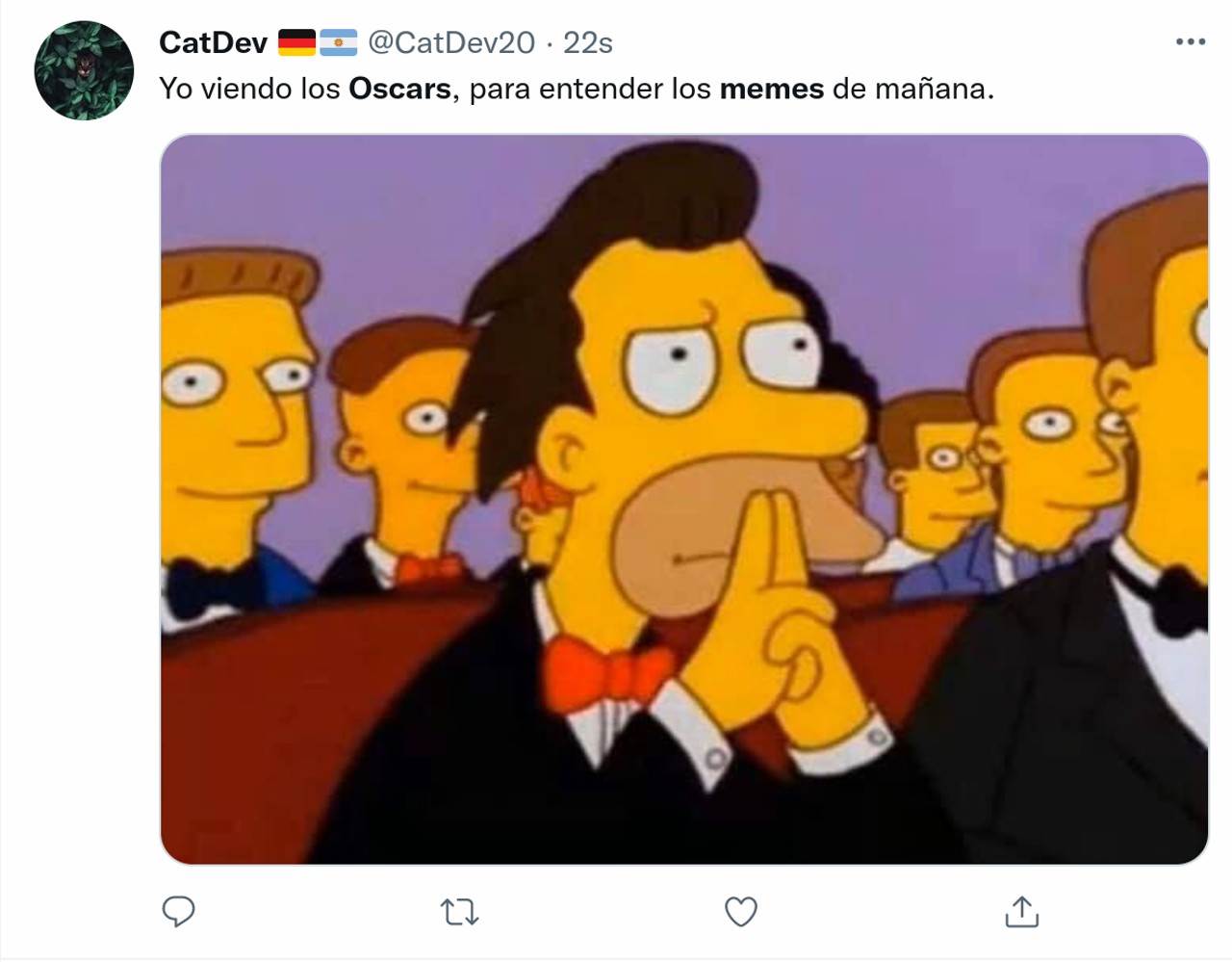 Memes twitter oscars 2022 Memes twitter oscars 2022 simpson checando 