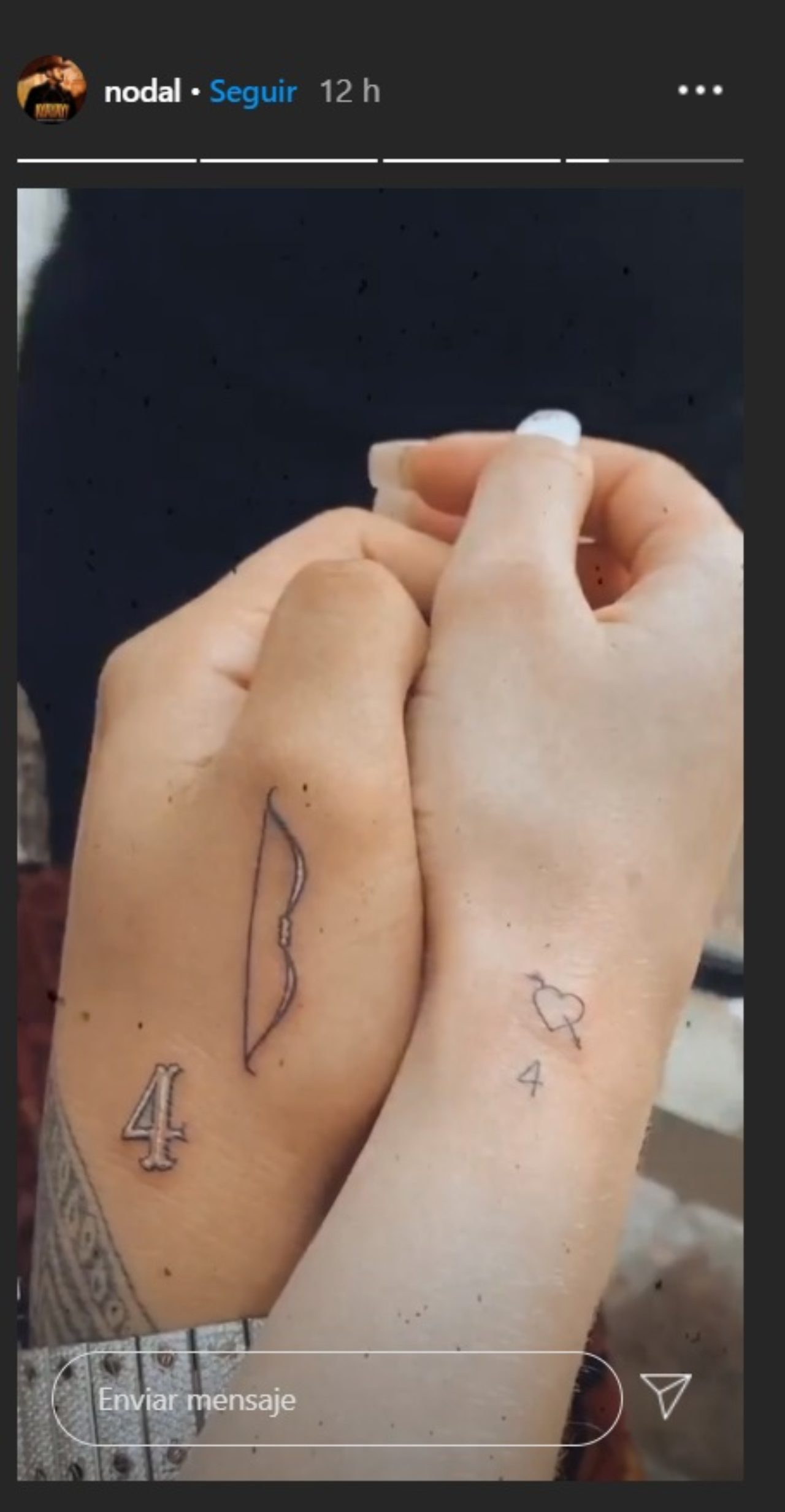 tatuaje Christian Nodal Belinda
