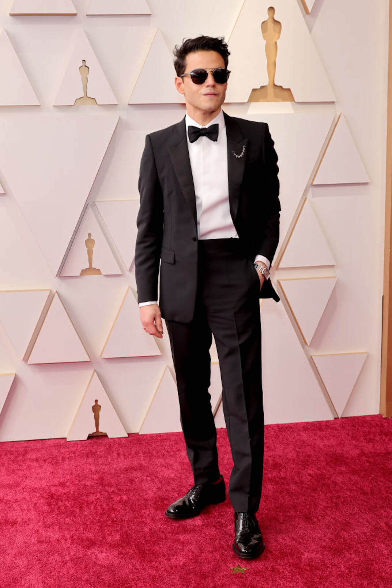 Rami Malek en la Alfombra Roja de los premios OSCAR 2022