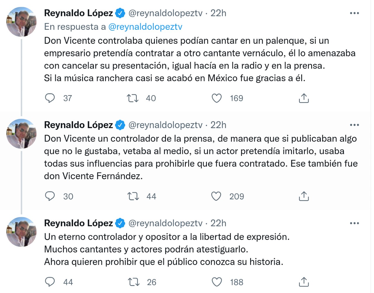 twitter vicente fernandez reynaldo lopez