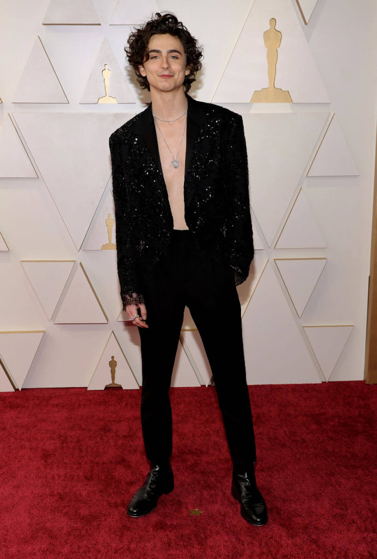 Thimoteé Chalamet en los Premios Oscar 2022