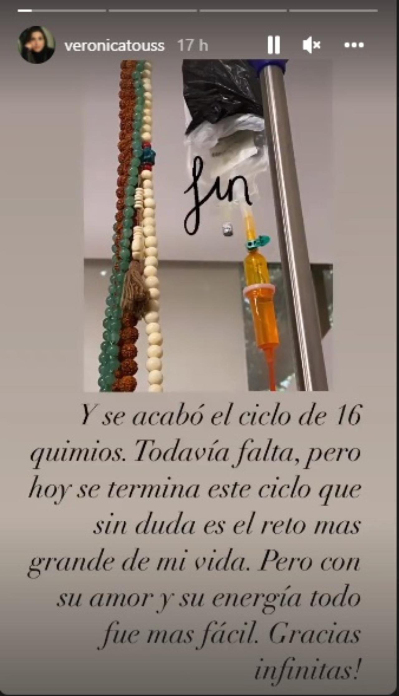 ultima quimioterapia veronica toussaint cancer mama