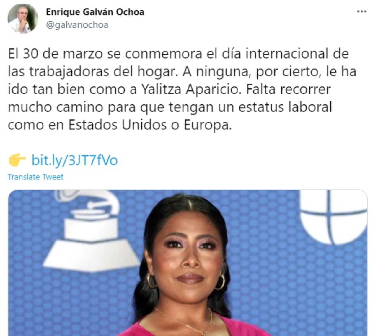 tweet Yalitza Aparicio