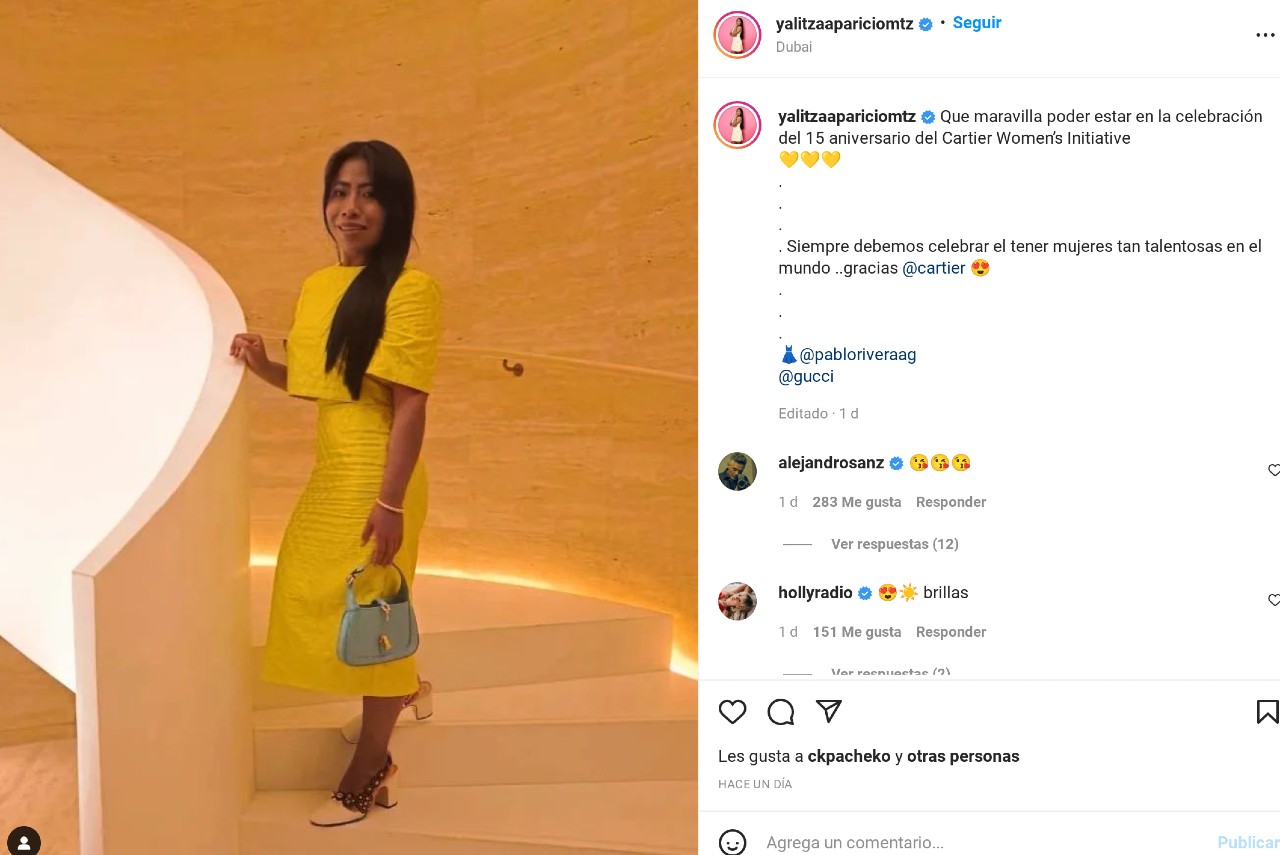 Yalitza aparicio cartera gucci
