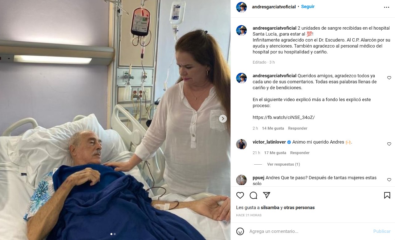 andres garcia hospital delicado salud esposa