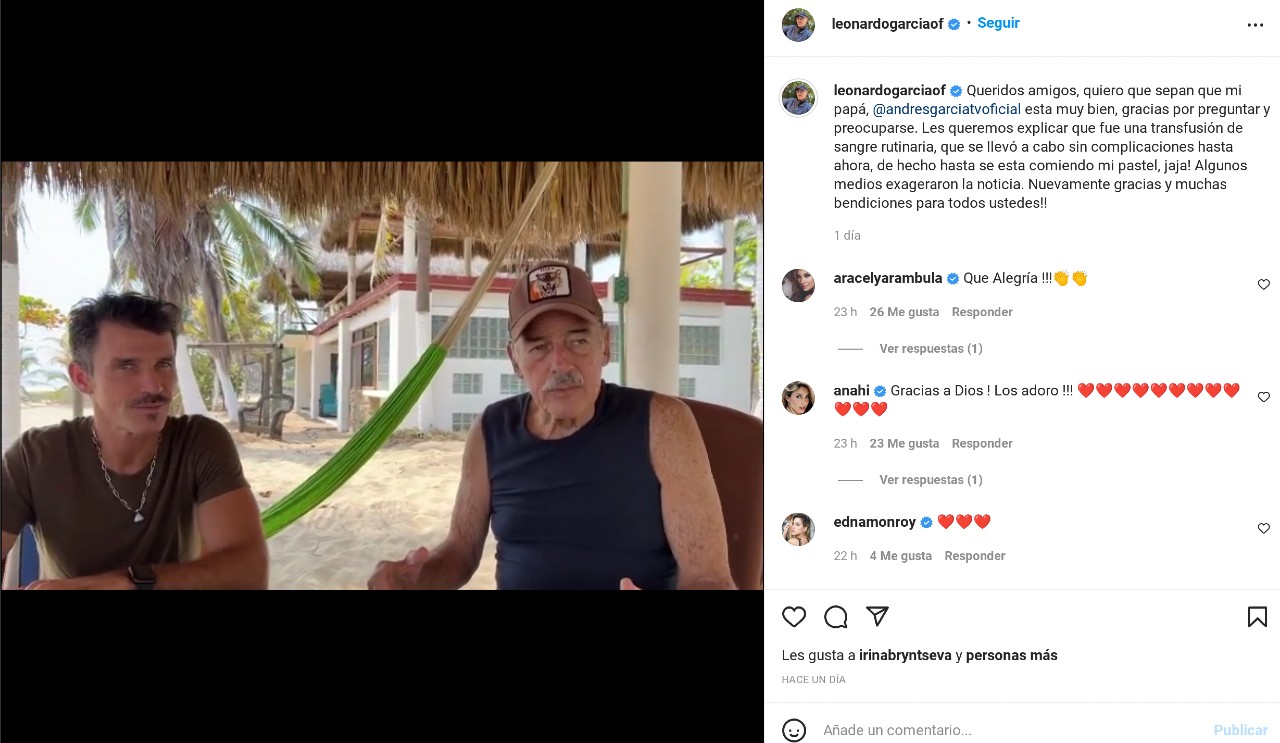 andres garcia publicacion vido