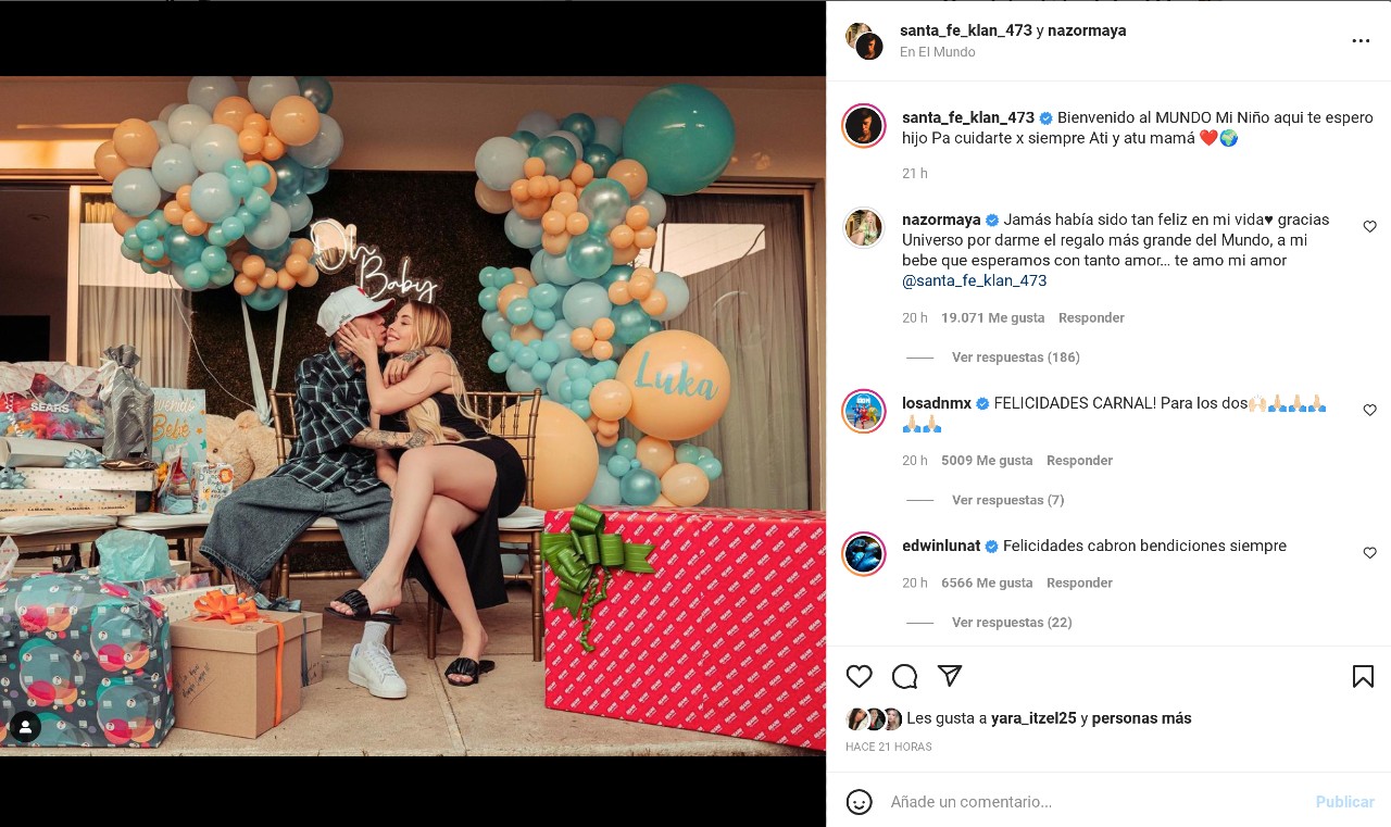santa fe klan anuncio bebe redes sociales