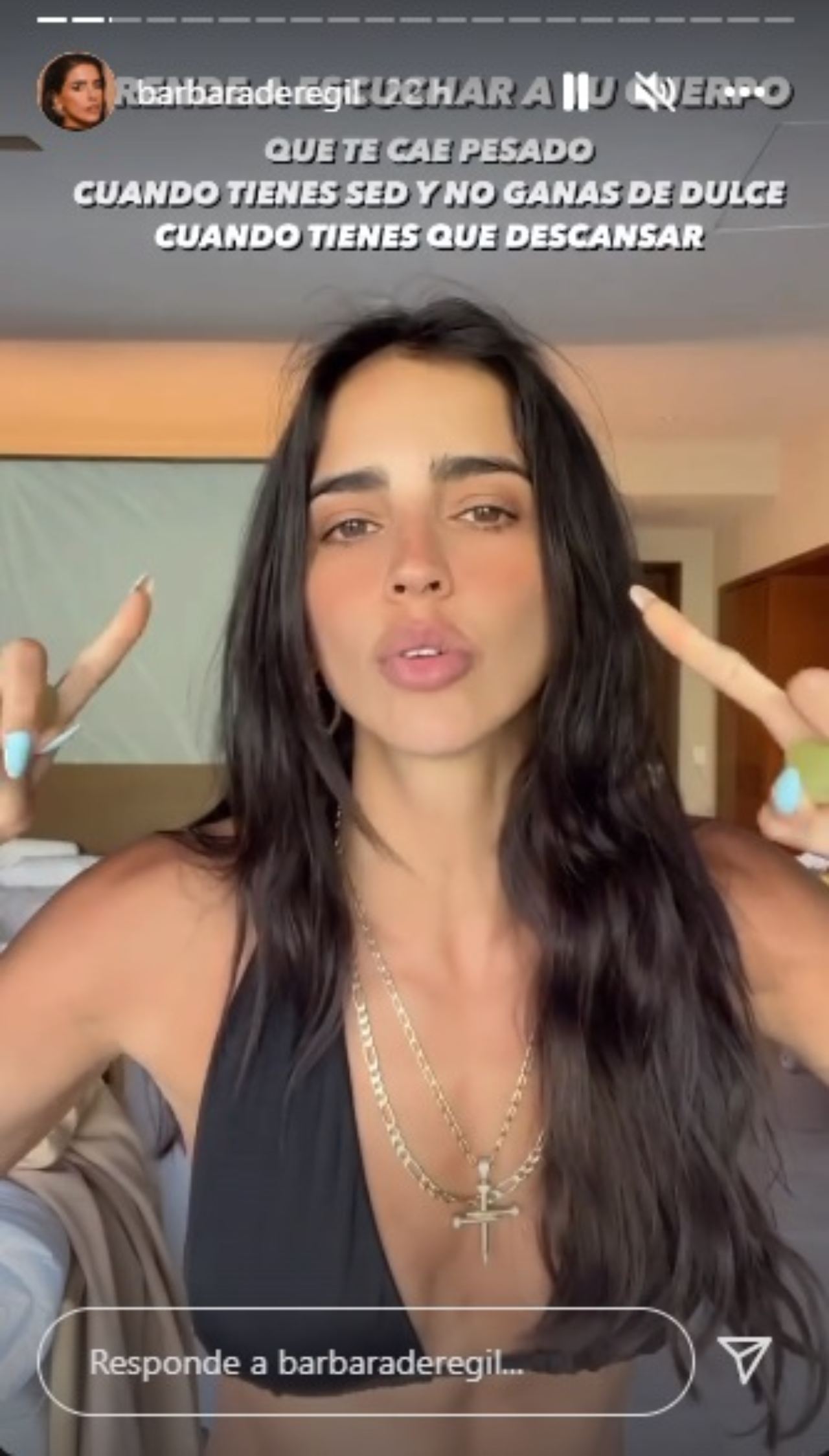 Barbara de Regil come frito entrenar