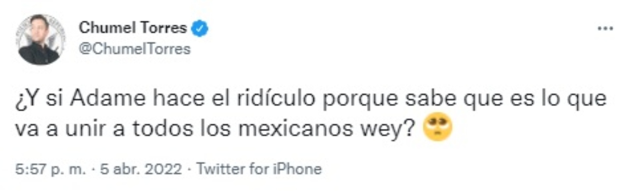 Alfredo Adame pelea Chumel Torres twitter