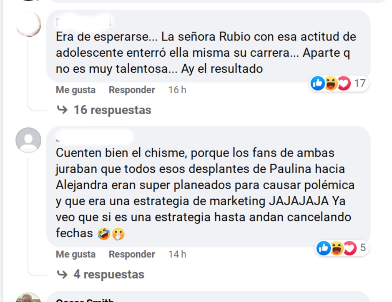 comentarios paulina rubio cancelado show