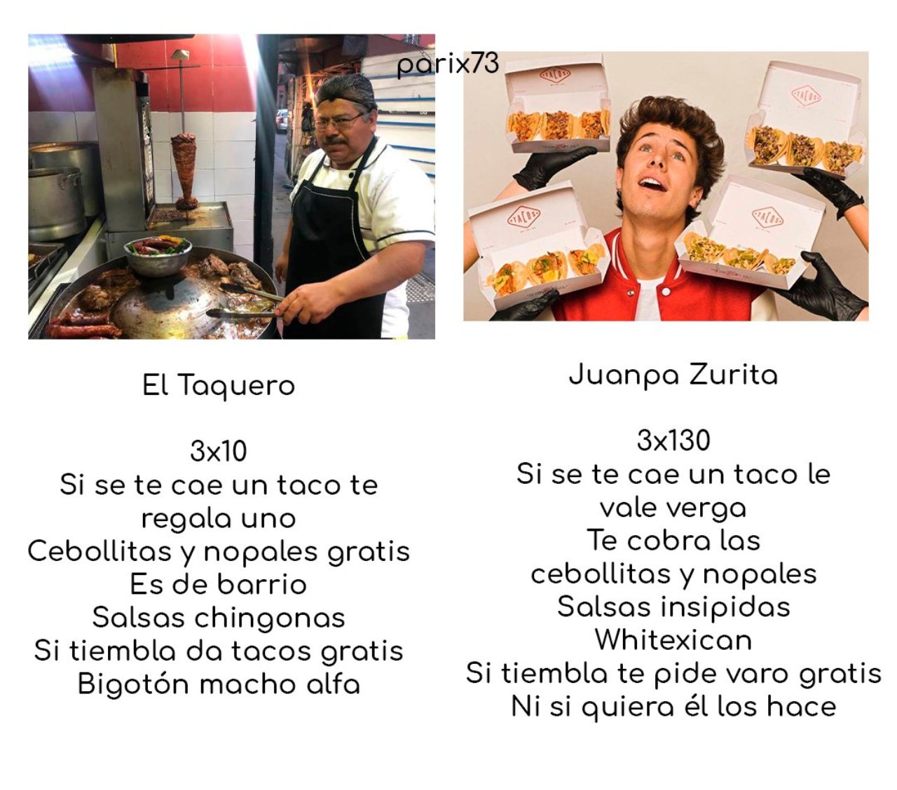 compacion taquero Juanpa Zurita vende tacos