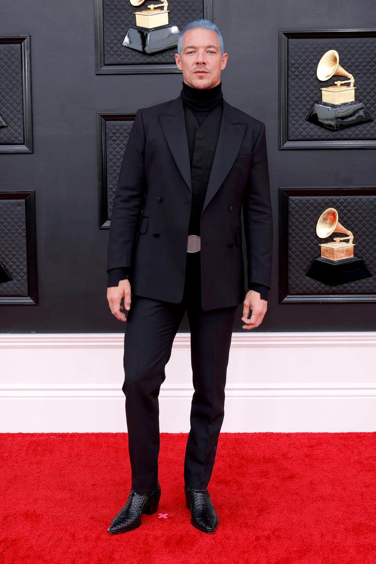 Diplo en la alfombra roja de los Grammys 2022