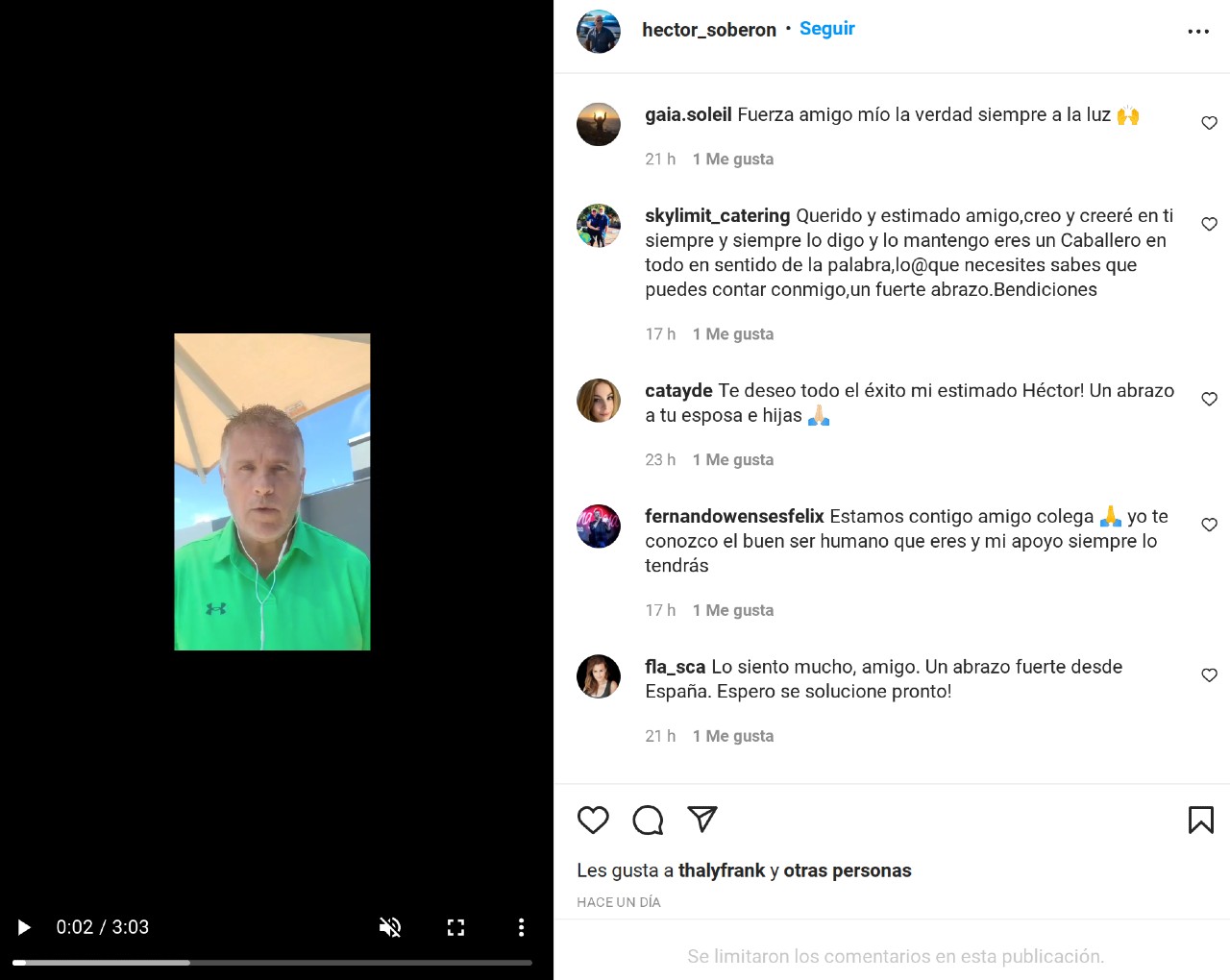hector soberon hijo no reconocido comunicado