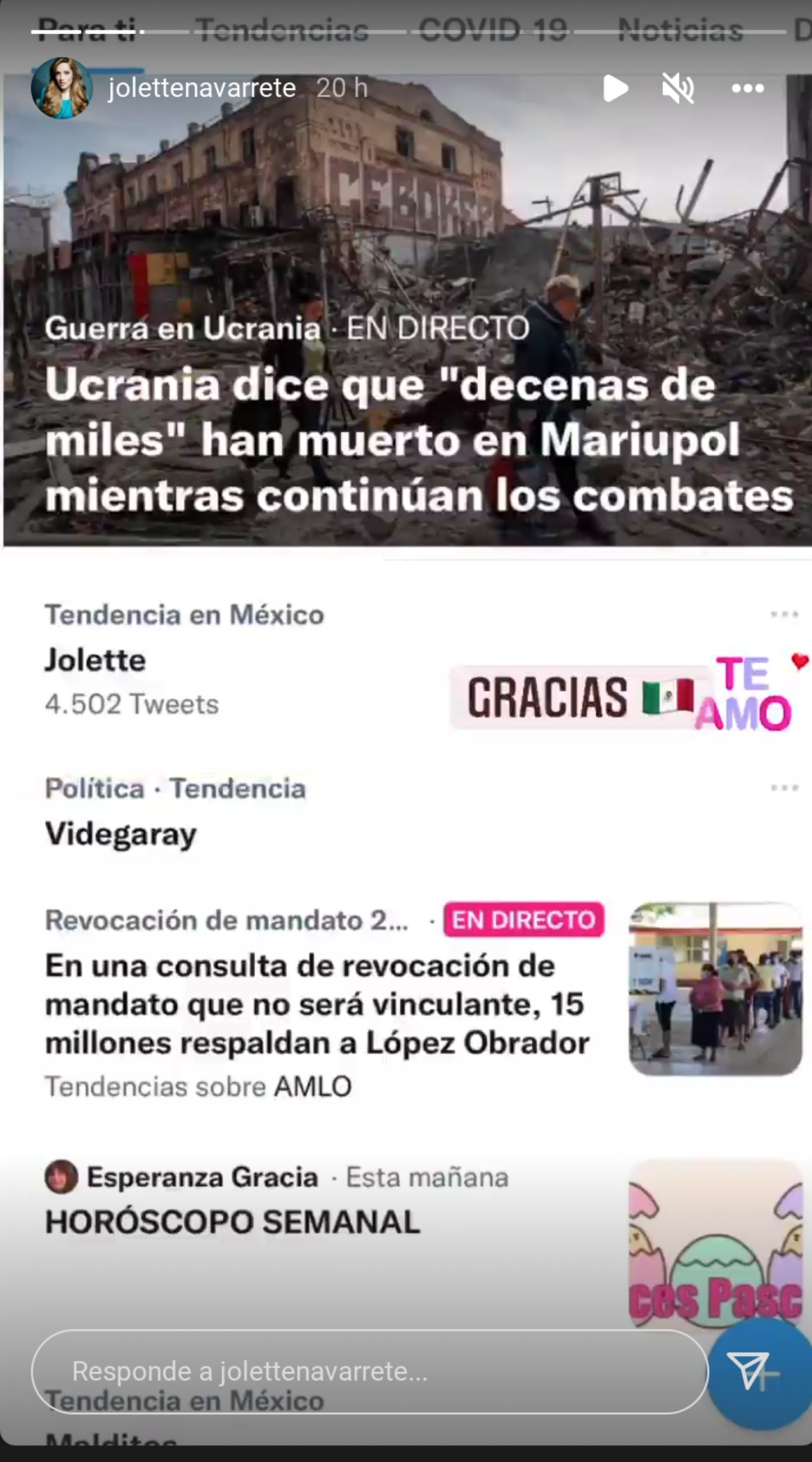 instgram jolette festeja votos amlo