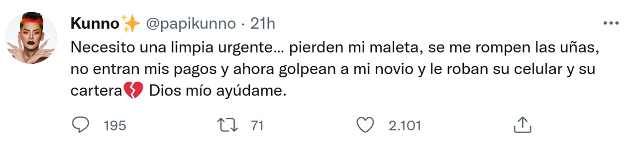 kunno maleta novio golpeado