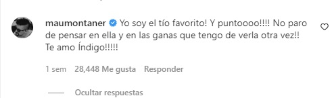 Mau Montaner tio favorito indigo evaluna