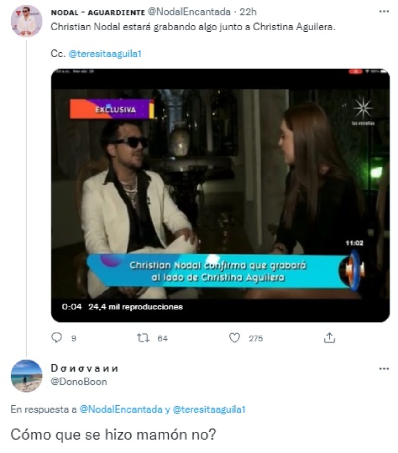 Christian Nodal colaboracion Christina Aguilera mariachi